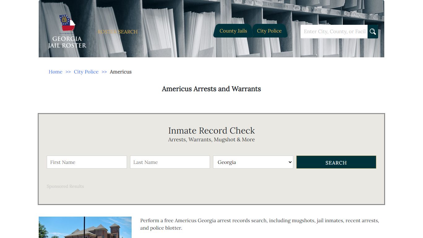 Americus Arrests and Warrants - Georgia Jail Inmate Search