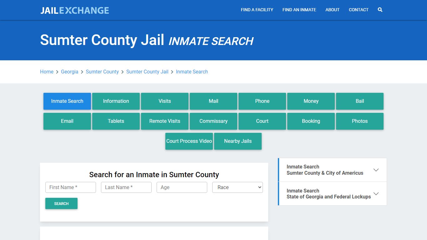 Sumter County Jail, GA Inmate Search: Roster & Mugshots