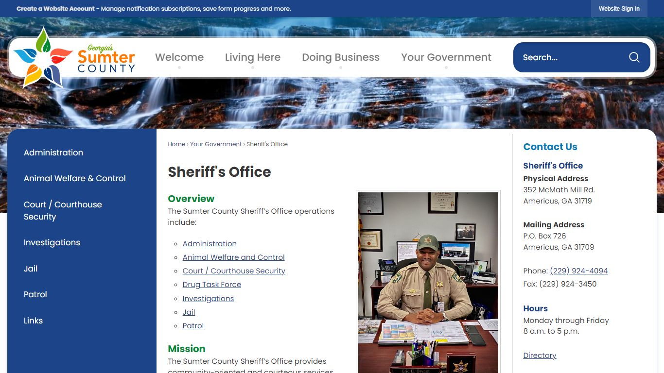 Sheriff's Office | Sumter County, GA Official Website