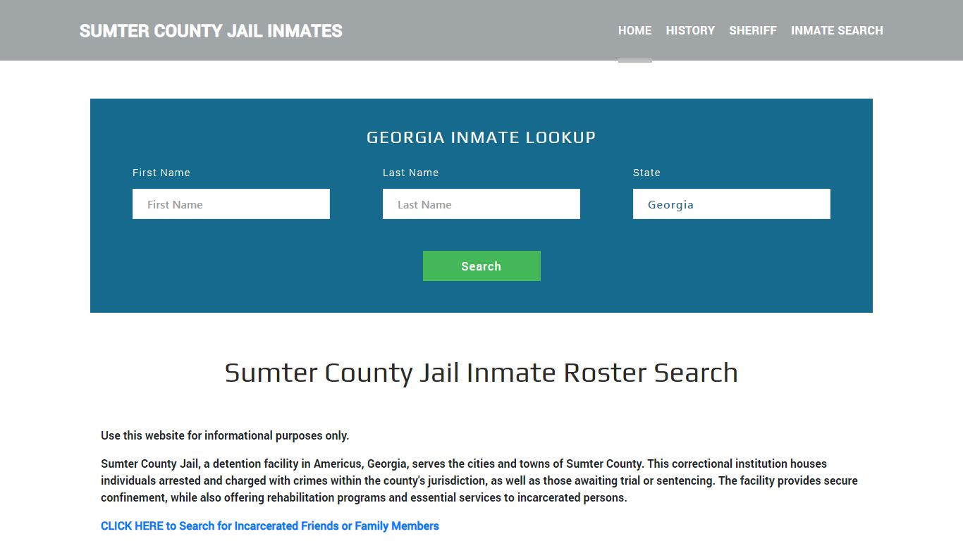 Sumter County Jail Inmate Roster Lookup, Americus, GA